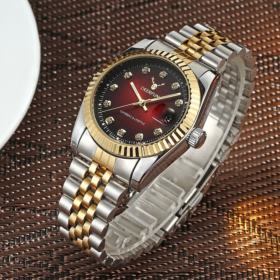 Shell watch with diamonds