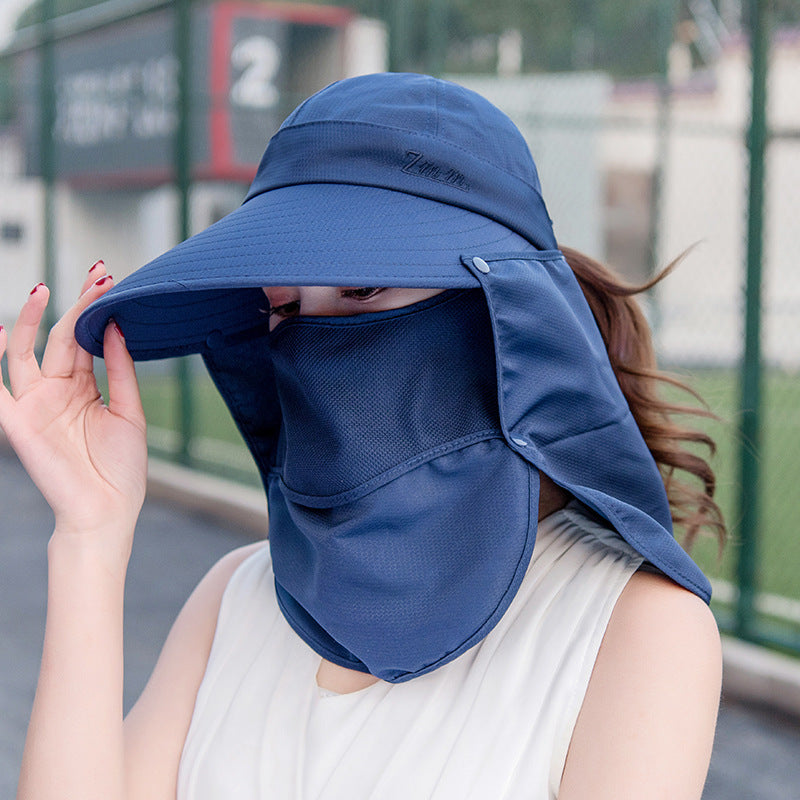 Full sunscreen folding sun hat