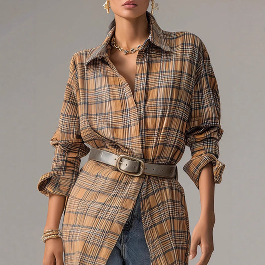 Slim-fit Long-sleeve Western Cowboy-style Dress Shirt