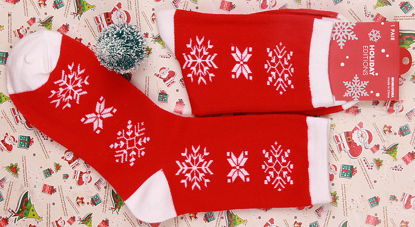Old man elk snowman cotton women's socks