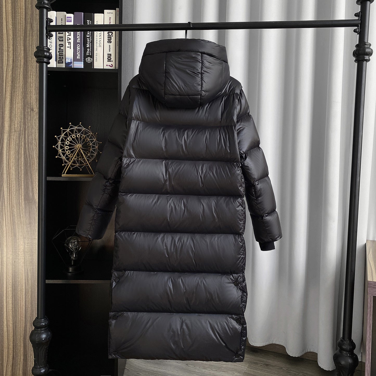 White Duck Down Mid-length Down Jacket Women