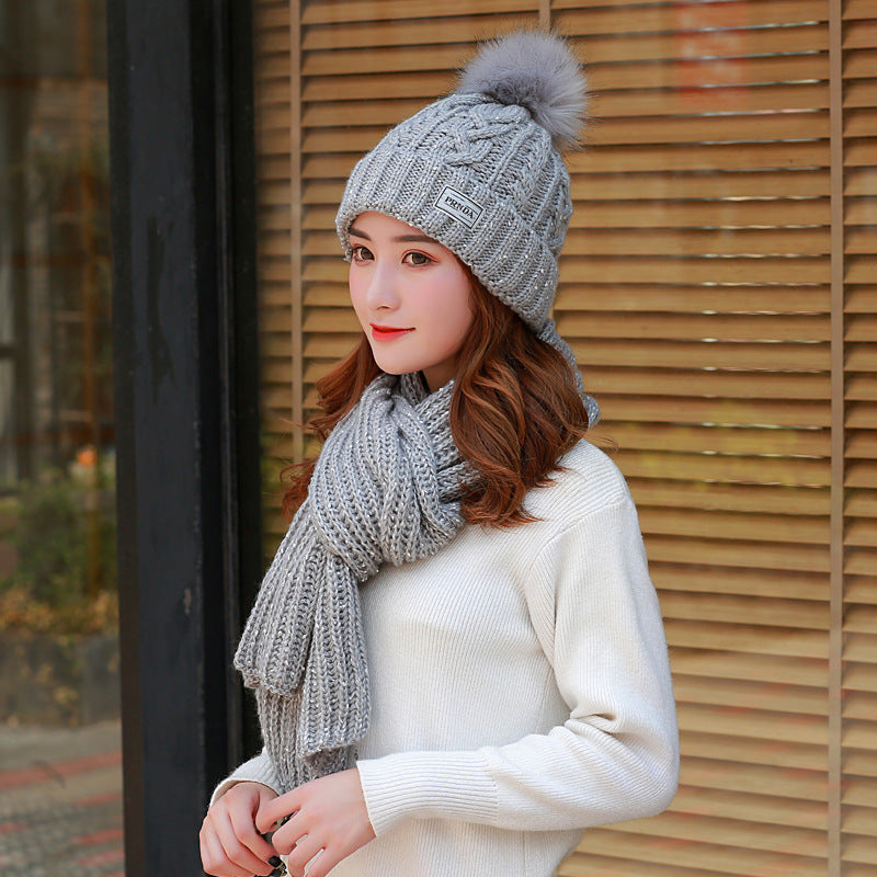 Plush thick knitted hat