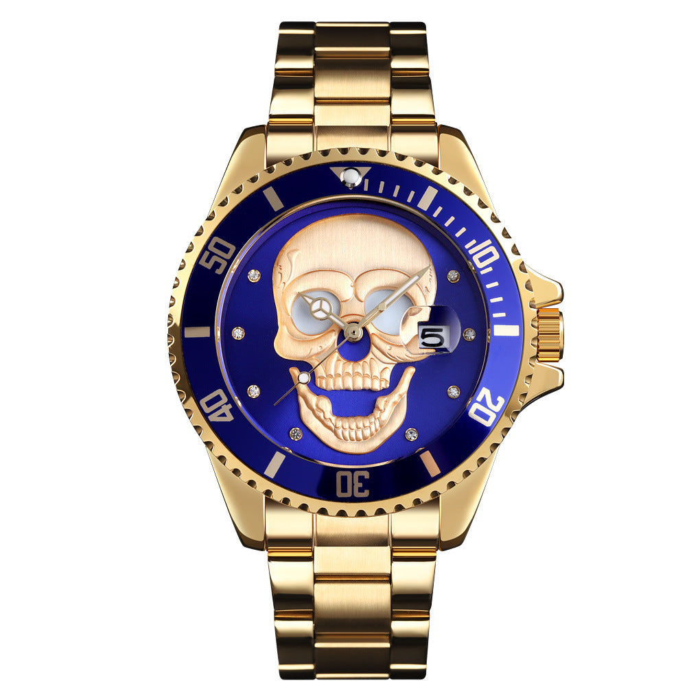 Luminous waterproof quartz watch