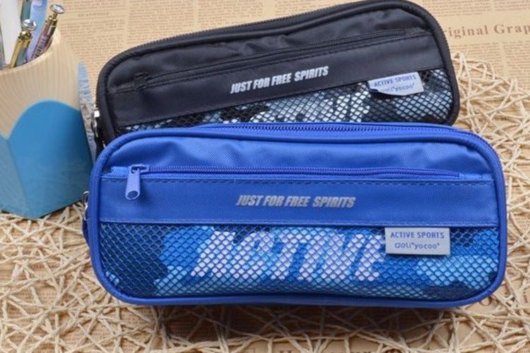 Multifunctional double-layer pencil case student