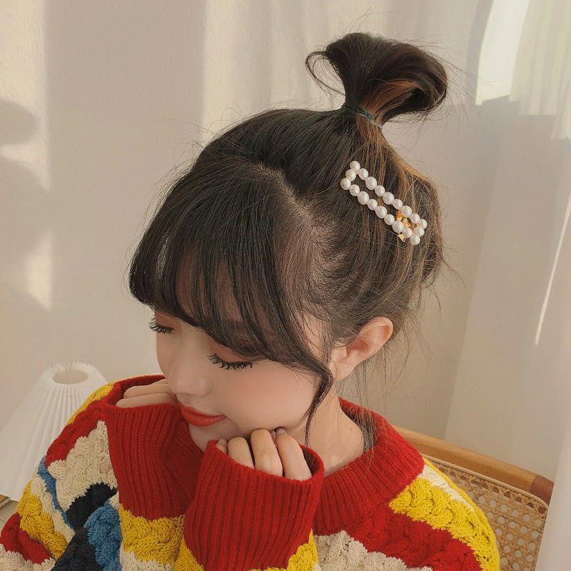 Sweet Pearl Marble Hairpins Styling Side Clips Barrette Hair Accessories