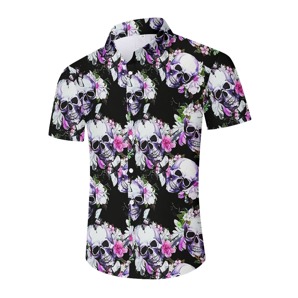Men's Fashionable Loose Plus-Size Printed Shirt