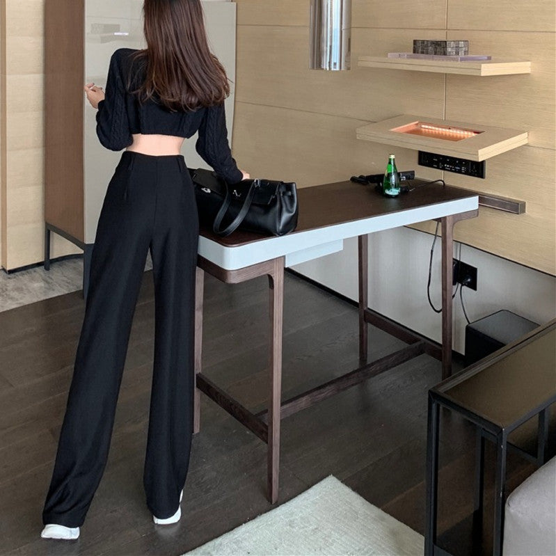 Suit Pants Straight Loose Autumn And Winter New Slim Wide Leg Pants
