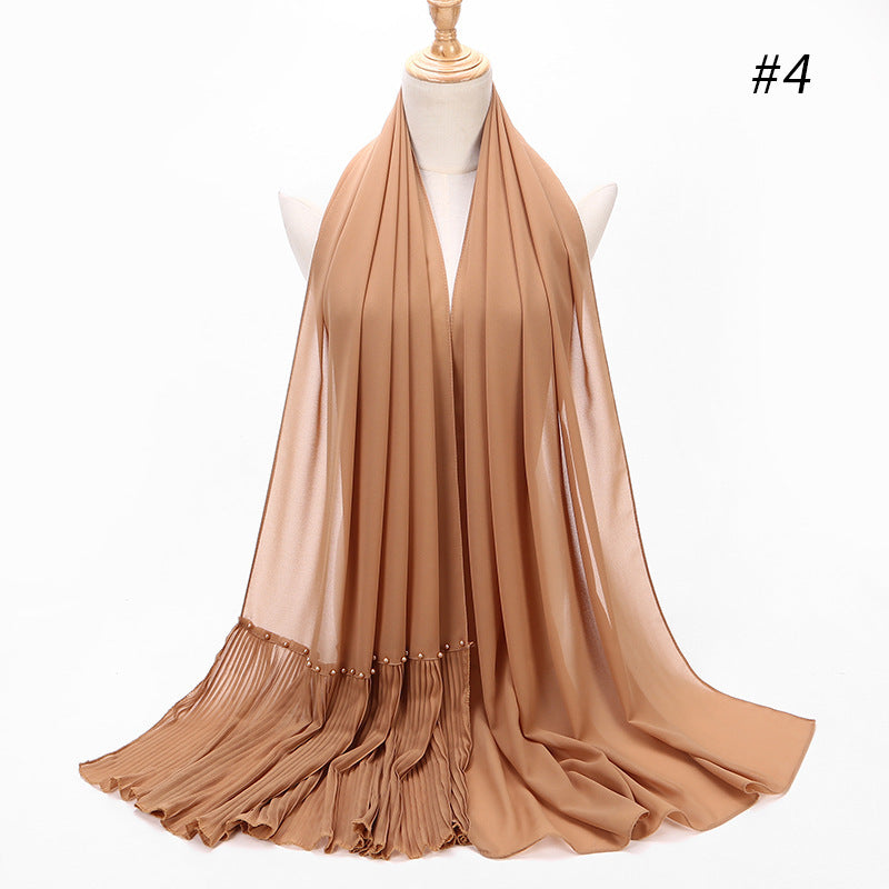 Perle Chiffon Etnisk Tørklæde