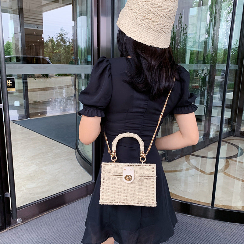 Net Red Straw Bag