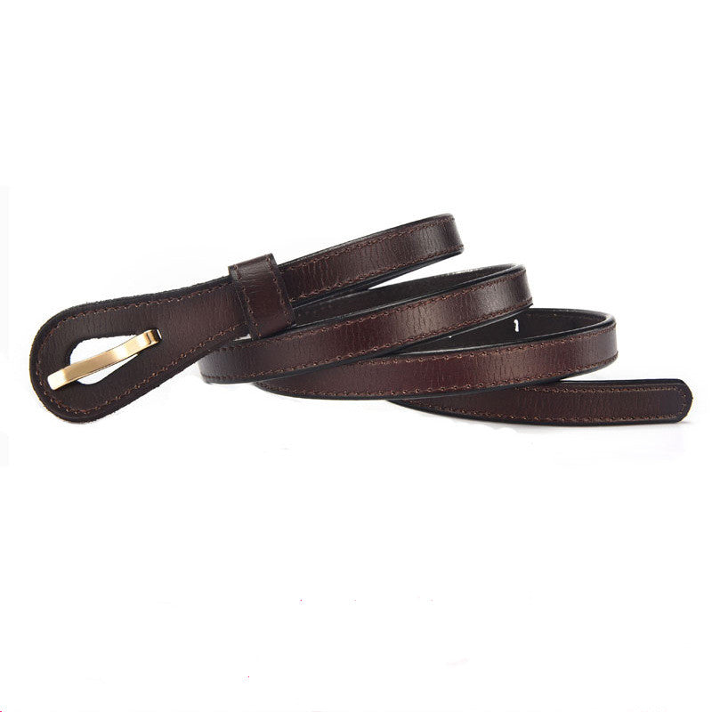 Women's Leather Belt Fine Decorative Skirt