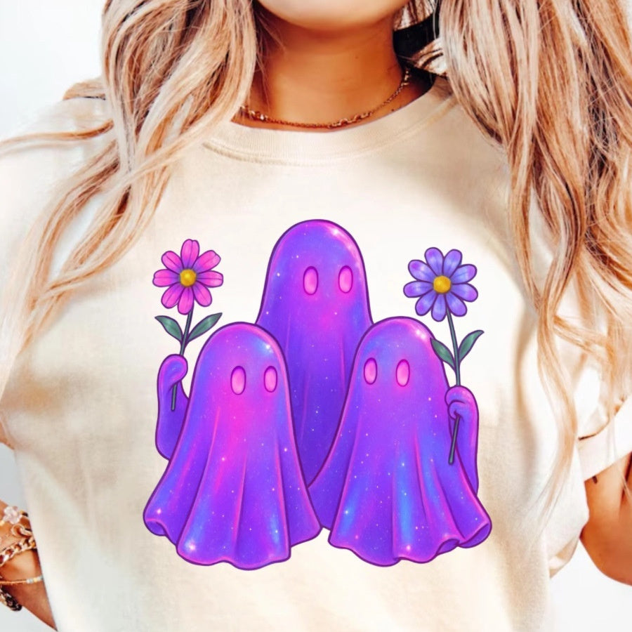 Printed Casual Words And Letters Cotton Round Neck T-shirt