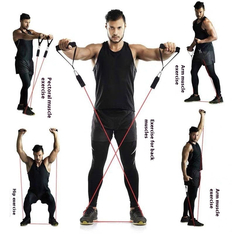 Multi-functional Door Sports 11-piece Set Combination Pulling Rope