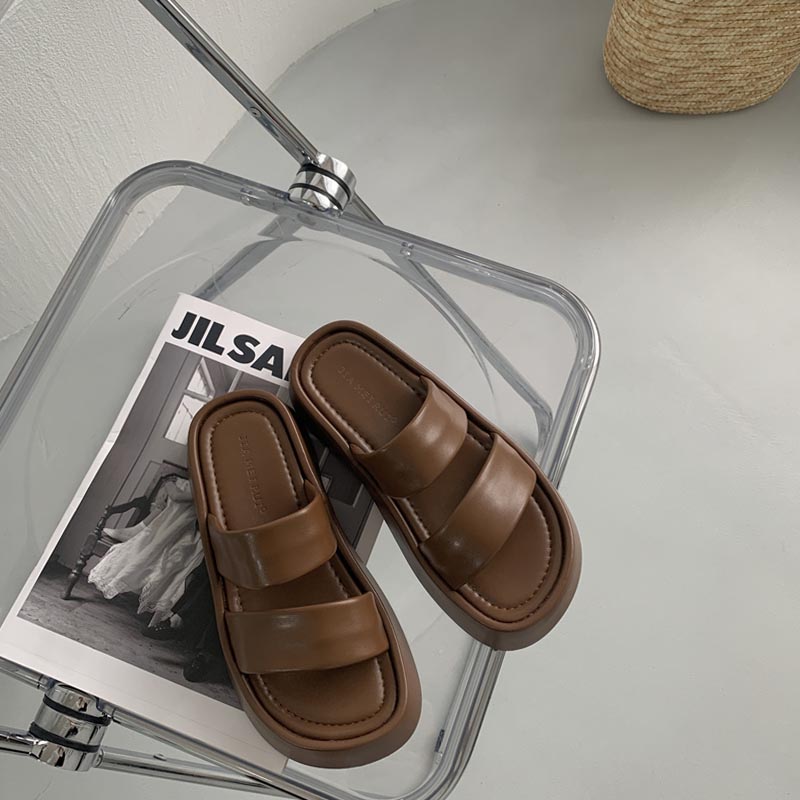 Muffin Platform Slippers til kvinder til udendørs brug