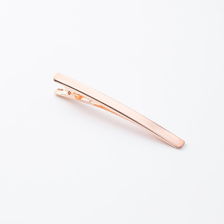 Metal Brushed Simple Word Duckbill Clip Liu Seaside Clip Top Clip