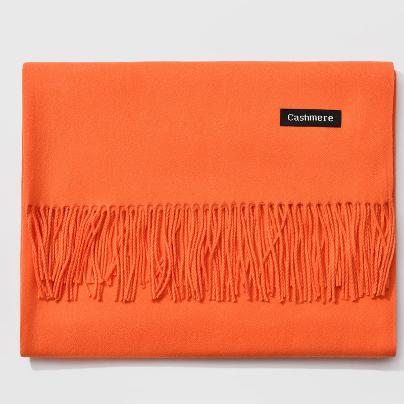 Cashmere scarf solid color