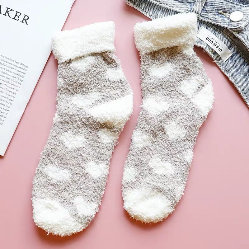 Plush sleeping socks