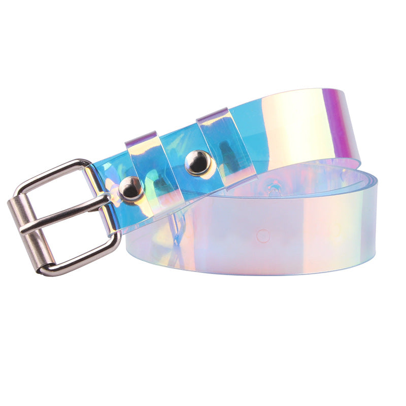 Colorful transparent plastic belt