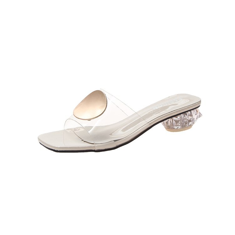 Outer wear female sandals with thick heels
