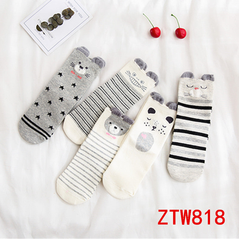 Women's ear cartoon socks Japanese trend