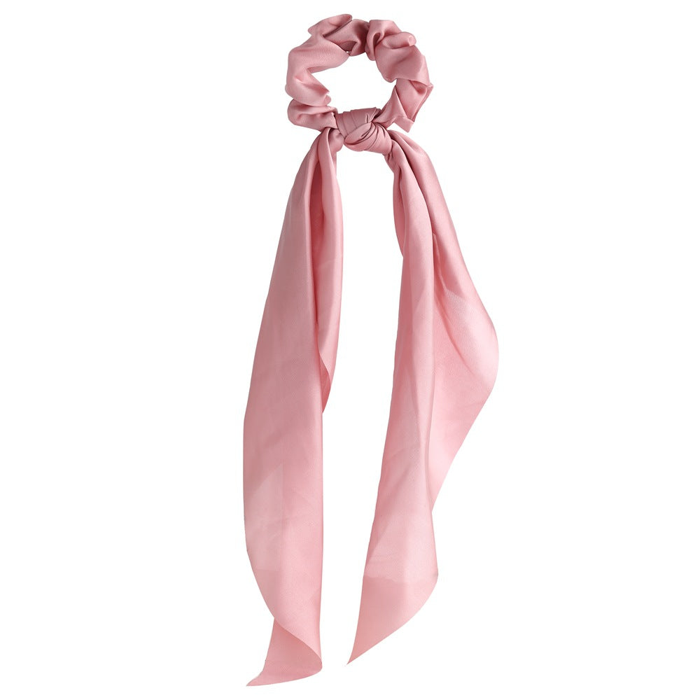 Small floral ponytail long streamer hair band
