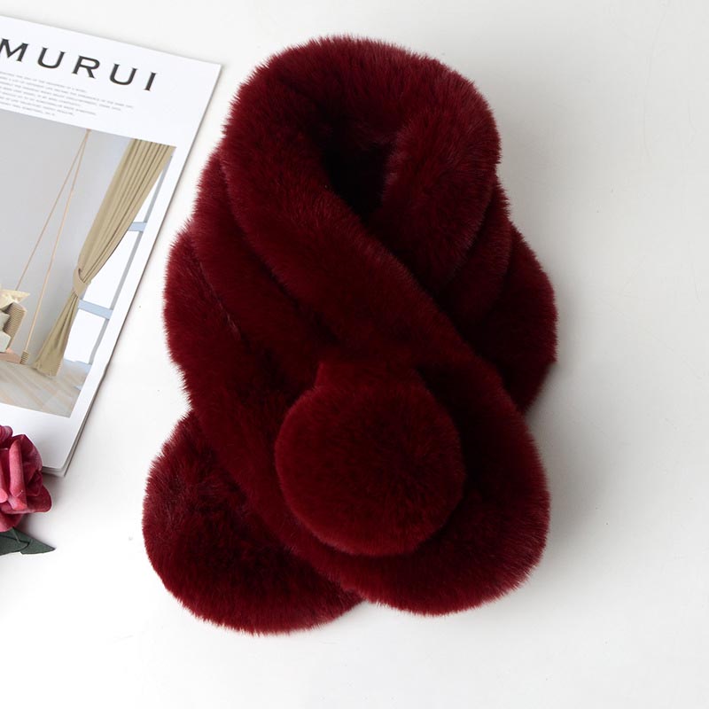 Thick Plush Warmth Imitation Rabbit Fur Scarf Collar