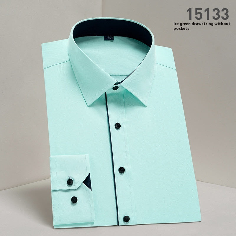 Ironing Free Long Sleeves Men's Shirt Business Work Clothes