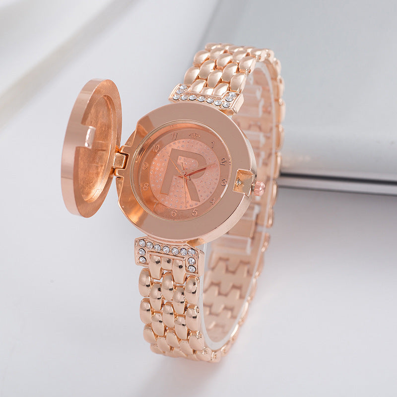 Women's Flap Personality Bracelet Diamond British Watch