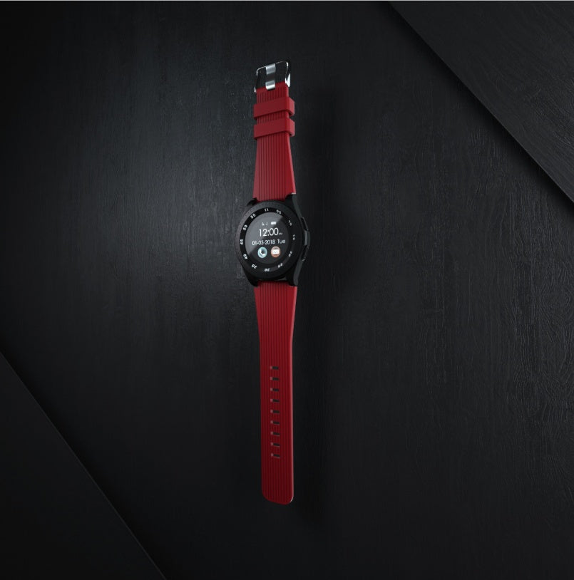 Smartwatch-telefonkort 1,3 rund skærm én knap SOS sports skridt smartwatch Bluetooth smart-armbånd