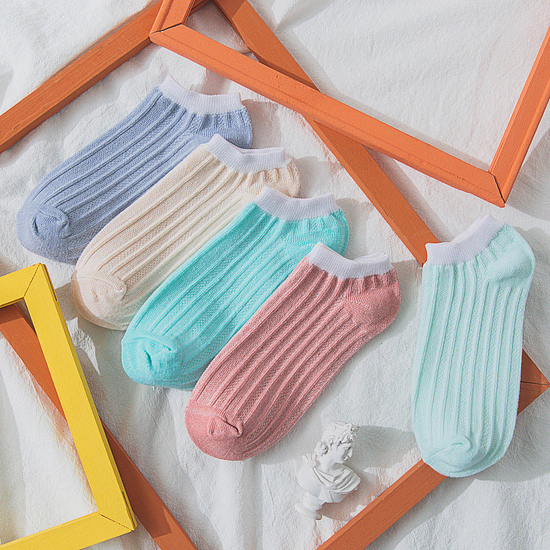 Summer thin boat socks