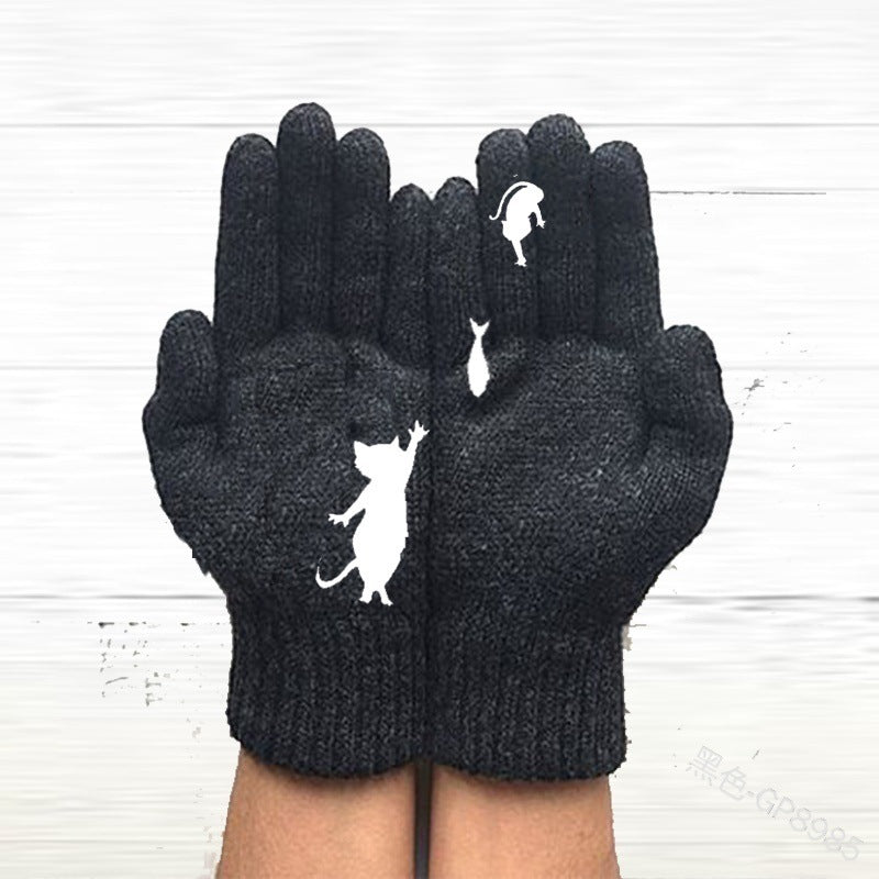 Wool warm gloves