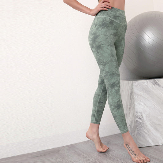 European and American Tie Dye Yoga Cropped Pants