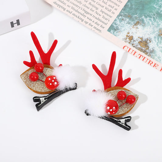 Christmas Antlers Hairpin Cartoon Cute Elk