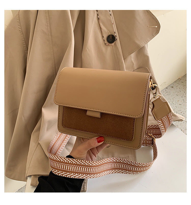 Scrub Broadband Shoulder Bag Crossbody Small Square Bag