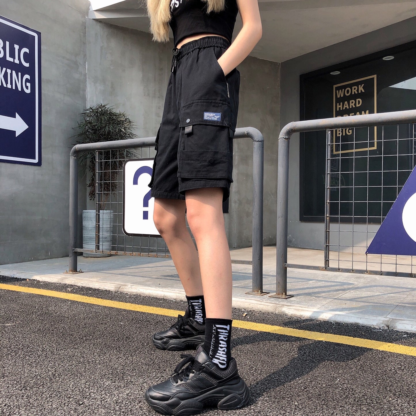 Women's summer tooling five-point pants