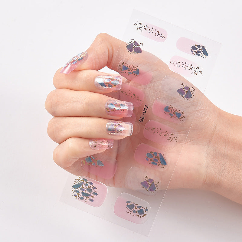 Gilding Cat's Eye Letter Color Nail Sticker