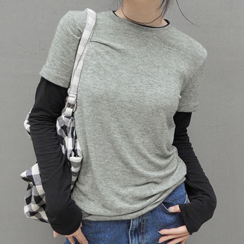 Breathable Bottoming Sports All-matching Round Neck T-shirt