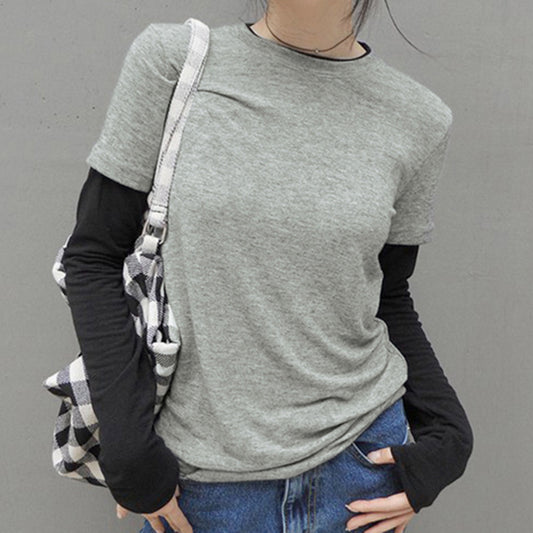 Breathable Bottoming Sports All-matching Round Neck T-shirt