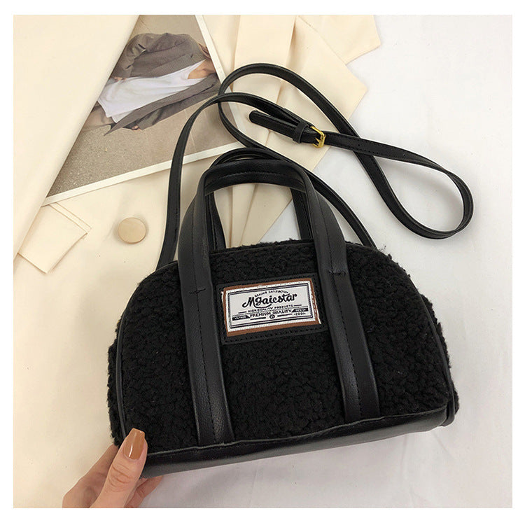 Women's Lamb Wool New All-match Messenger Bag