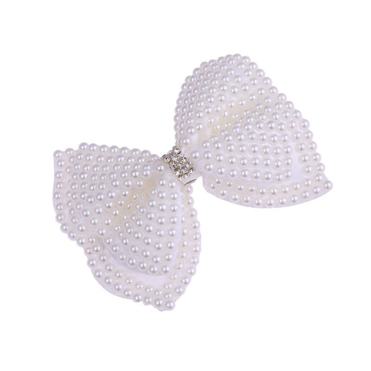 Bow Tiara Pearl Hair Clip