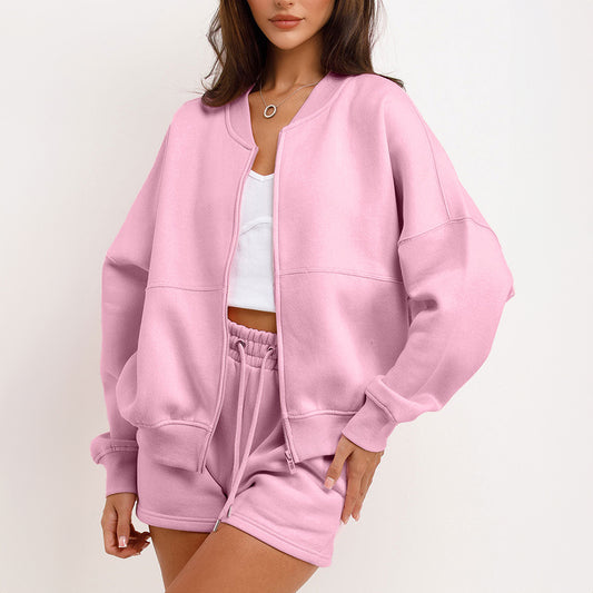 Women's Two-piece Set With Jacket And Shorts
