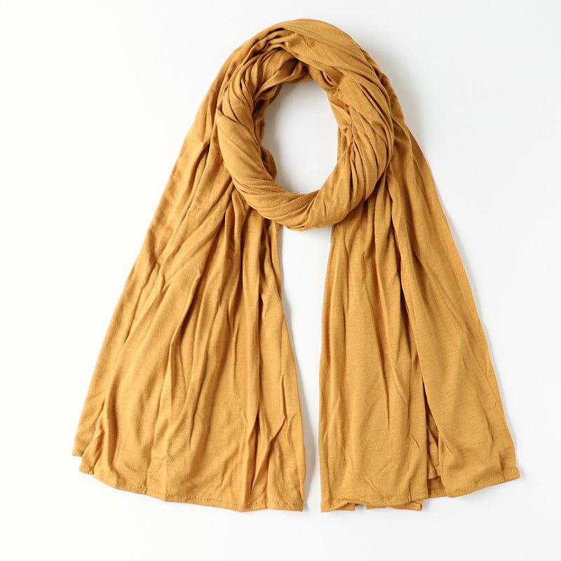 Monochrome mercerized cotton jersey scarf