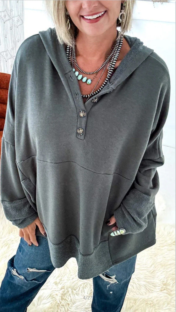 Dame Hættetrøje Løs Top Sweater