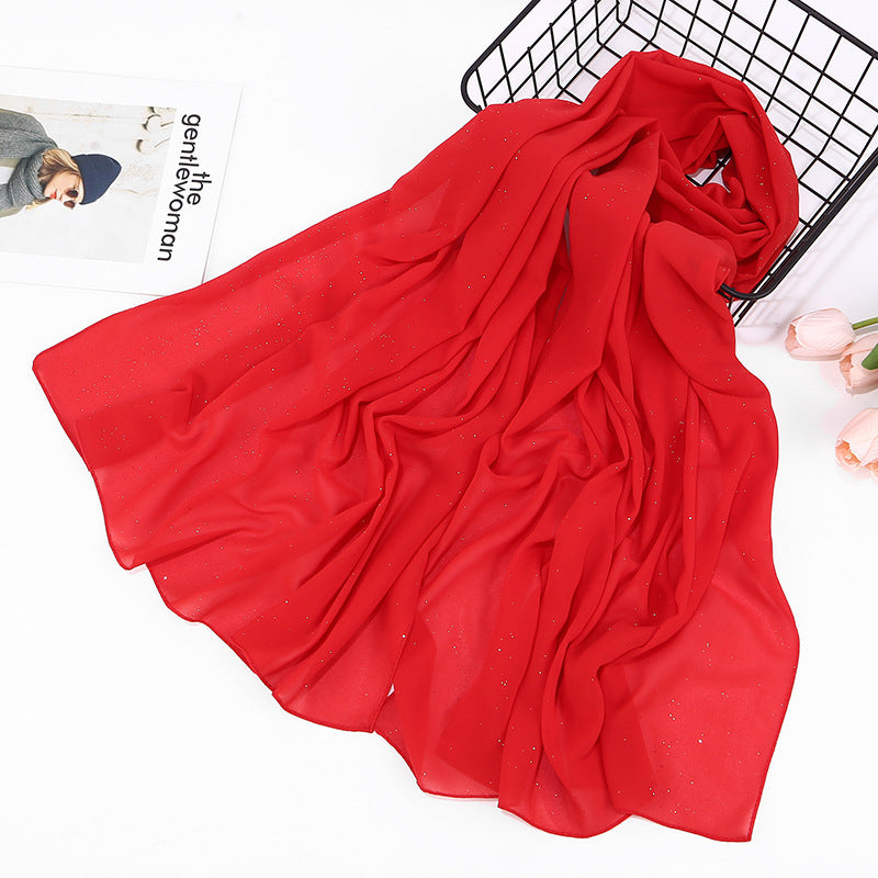 Paljetteret Perle Chiffon Turban
