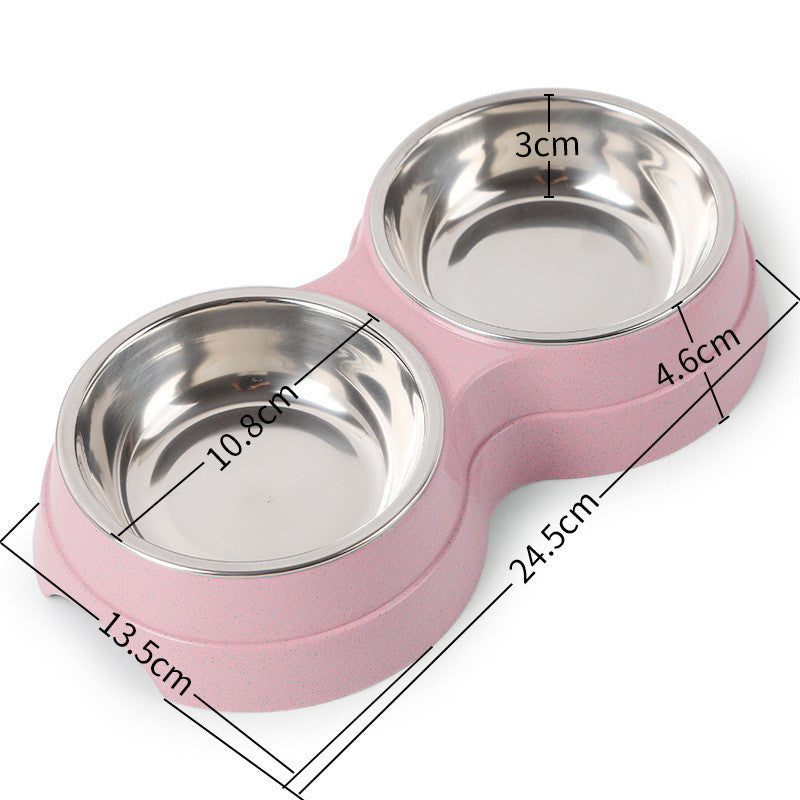 Round two-in-one drinking water feeding dual-purpose dog bowl