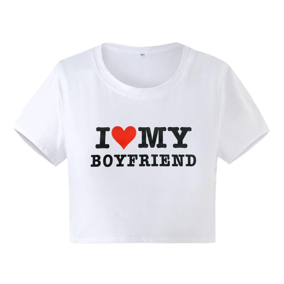 Instagram Hipster Monogram Print Short Slim-fit Short Sleeve T-shirt Top