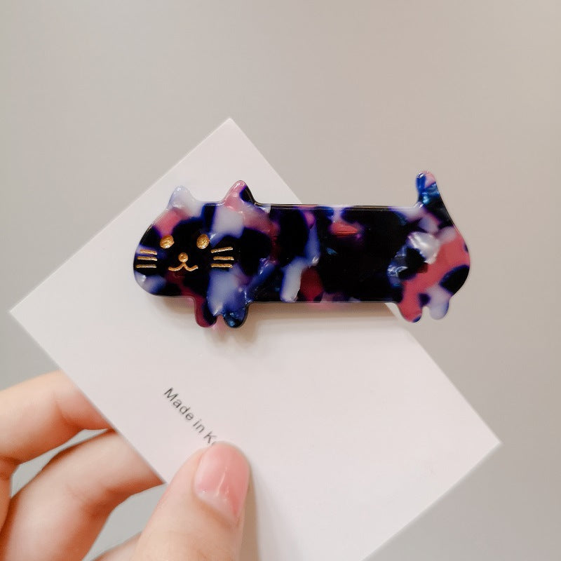 Cute short legged cat temperament girl duck beak hairpin