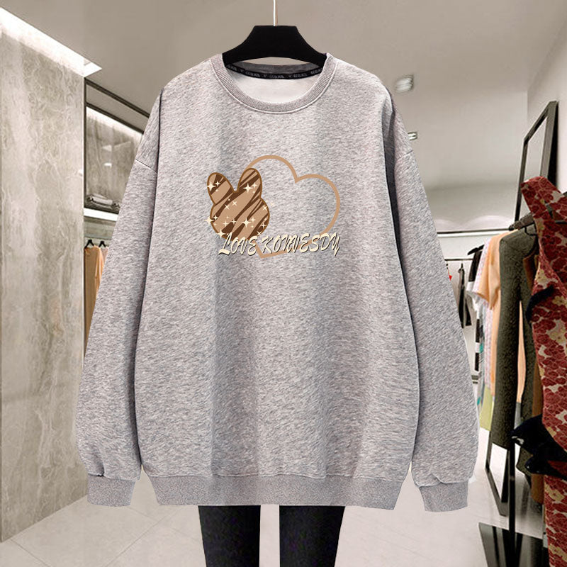 Student Lazy Style Plush Thickened Top Pullover