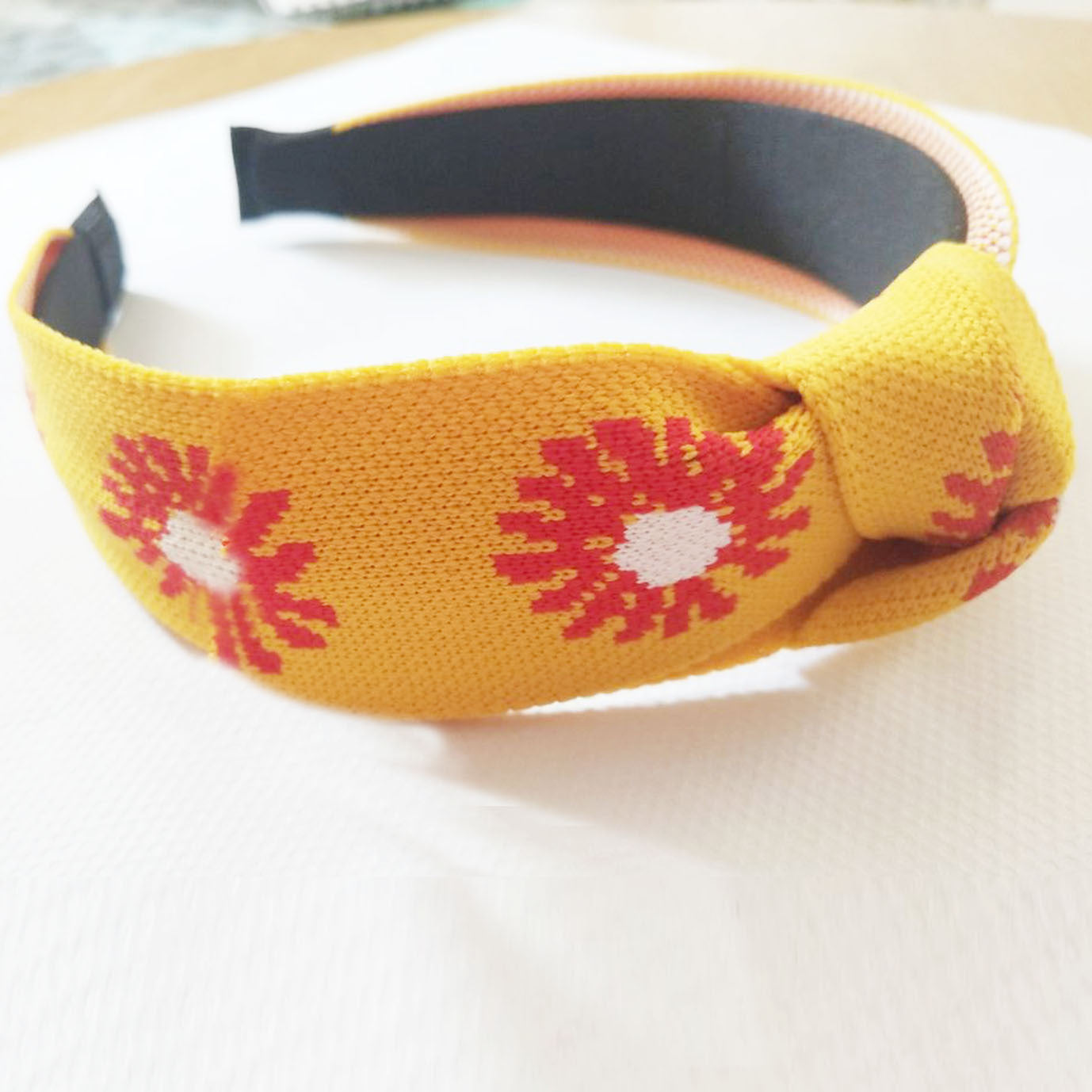 Hair Accessories Knitted Daisy Big Bow Headband