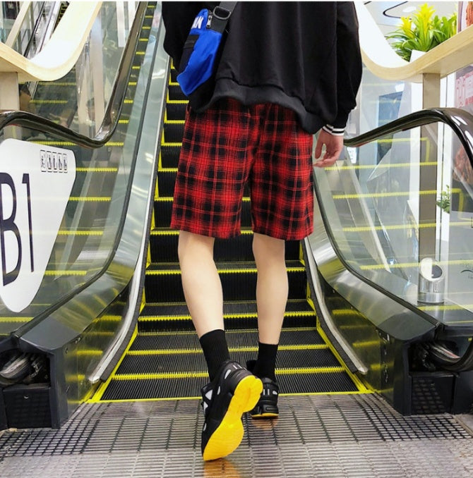 Summer New Loose Wild Retro Plaid Shorts