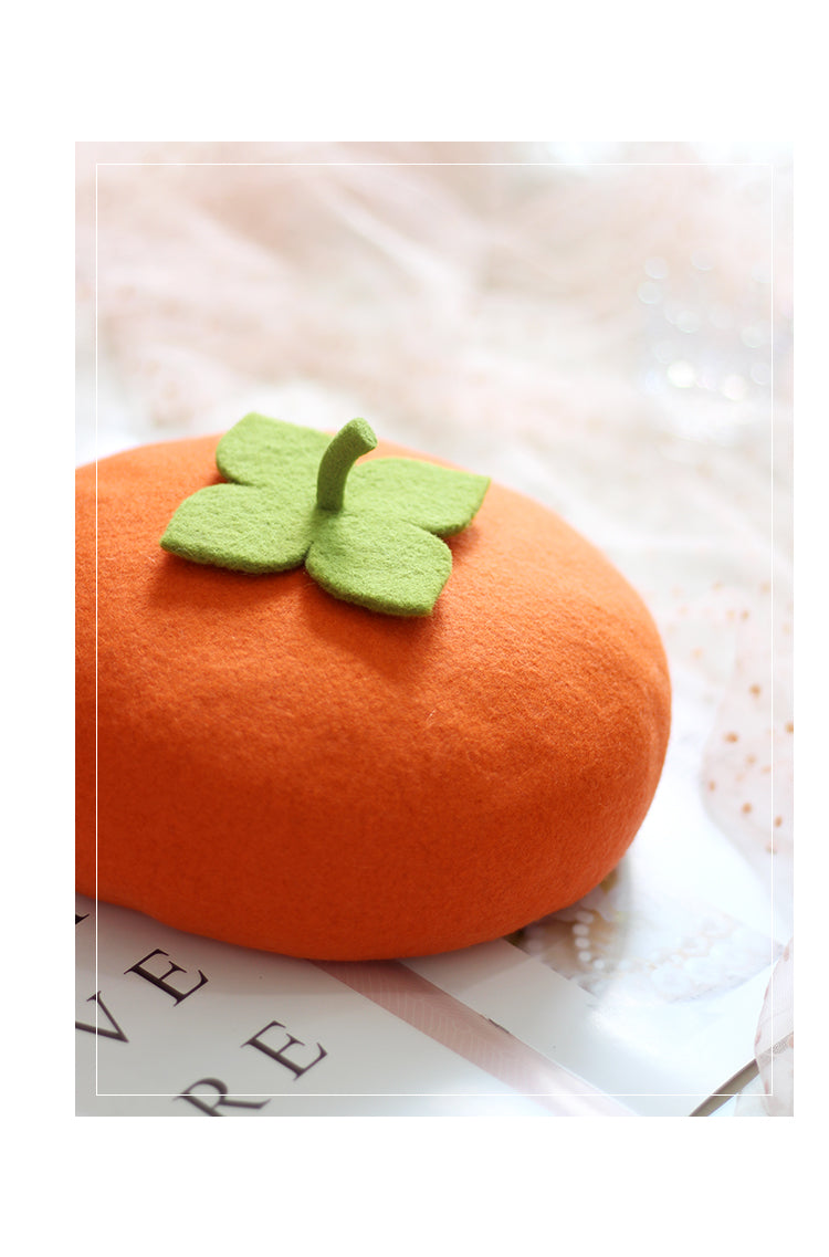 Women's Creative Handmade Woolen Cute Fruit Painter Hat